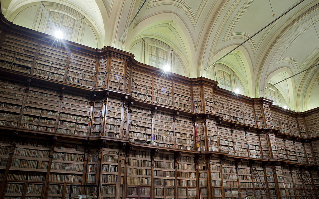 Stora bibliotekssalen/Biblioteca Angelica.